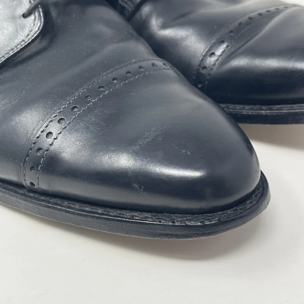 Allen Edmonds Clifton 3308 Black Leather Cap Toe Oxford Dress Shoes Mens 12